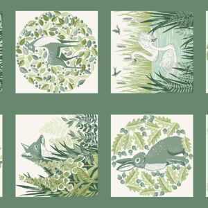 Green Panel Foxwood By Makower